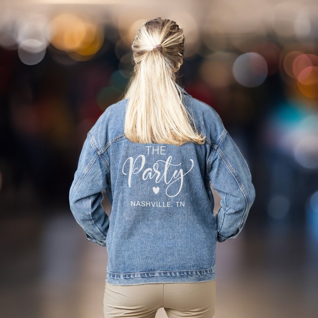 Cute Nashville Bachelorette Party Denim Jacket (Your bridesmaids & besties will love to be part of the bride squad bringing the party to your bach)