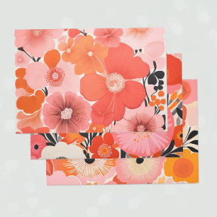Cute Nature Asian Flower Wrapping Paper Sheet