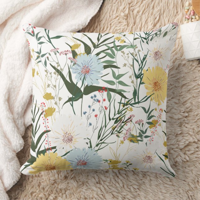 Cute nature background l White Cushion (Blanket)