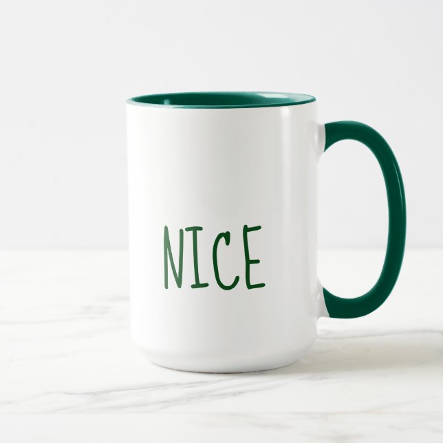 Cute Naughty and Nice Christmas Mug (Right)