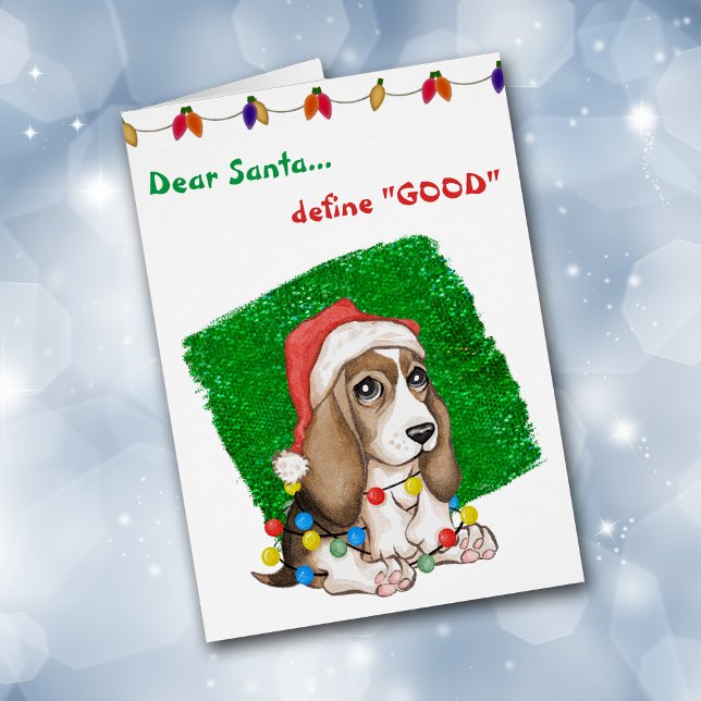 Cute Naughty Beagle Christmas Card (Creator Uploaded)