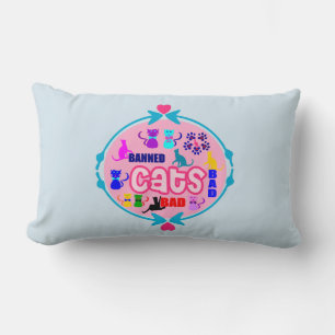 😻🐾↷❤Cute Naughty Cat Family Fabulous Lumbar Cushion