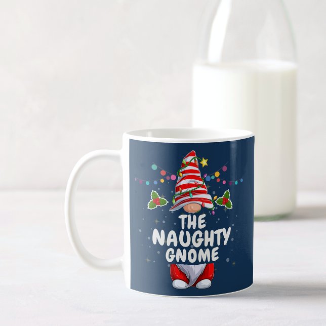 Cute Naughty Gnome Personalised Christmas Coffee Mug (Creator Uploaded)