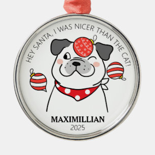 Cute & Naughty Pug-like Dog with Ornaments