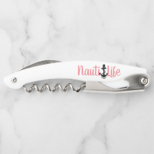 cute nautical ANCHOR + NAUTI LIFE lettering Corkscrew
