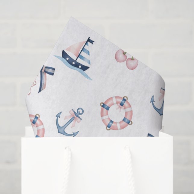 Cute Nautical and Coquette Infusion!  Tissue Paper (Gift Bag)