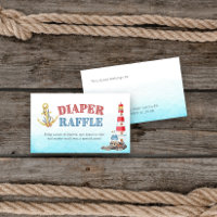 Cute Nautical Baby Shower Diaper Raffle Game