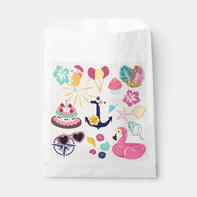  Cute Nautical Birthday Favour Bags (Front)