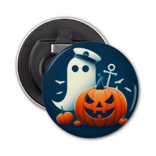 Cute, Nautical/coastal Halloween ghost/pumpkins Bottle Opener