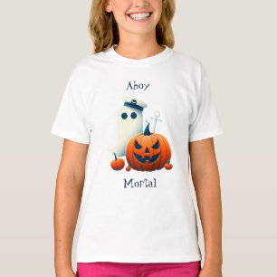 Cute, nautical/coastal Halloween ghost/pumpkins T-Shirt