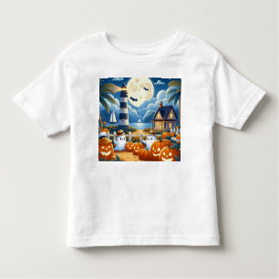 Cute, Nautical/coastal Halloween ghost/pumpkins Toddler T-Shirt