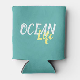cute nautical OCEAN LIFE | Can Cooler