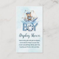 Cute Nautical Teddy Bear Boat Baby Display Shower