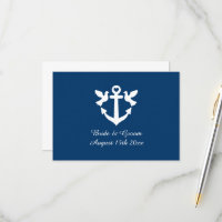 Cute nautical theme wedding RSVP response cards