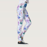 Cute Nautical Watercolor Whale Narwhal Jellyfish Leggings<br><div class="desc">Cute Nautical Watercolor Whale Narwhal Jellyfish Design,  with fun trendy modern pattern! Check my shop to see this design on lots of products!</div>