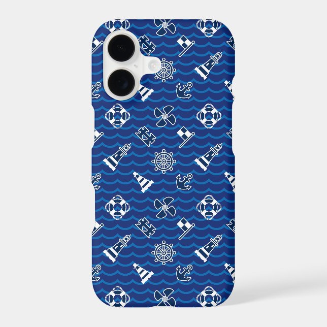 Cute Nautical Waves Pattern (Back)