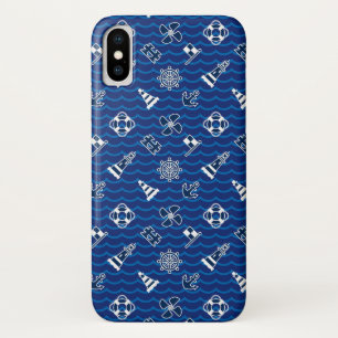 Cute Nautical Waves Pattern Case-Mate iPhone Case