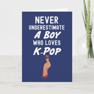 Cute Navy Blue Kpop Cards For Boys For Kids