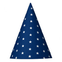 Cute navy blue white stars pattern fun celebration