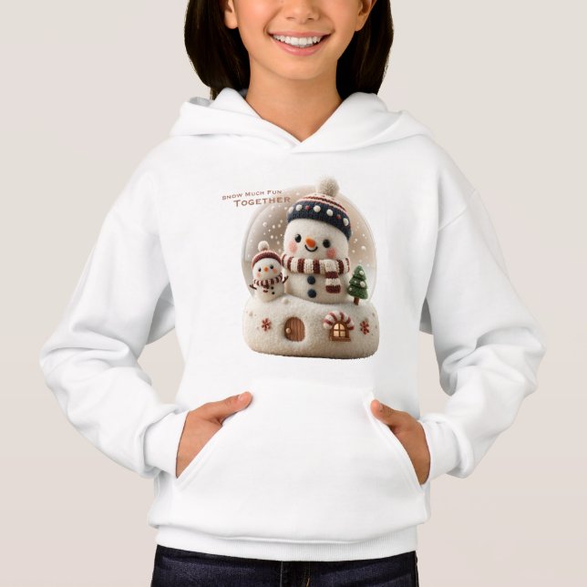 Cute Needle Felted Snowman Snowglobe (Front)