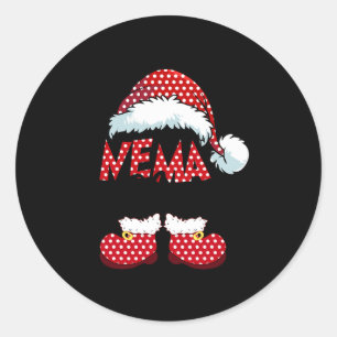 Cute Nema Claus New Christmas Santa Claus  Classic Round Sticker