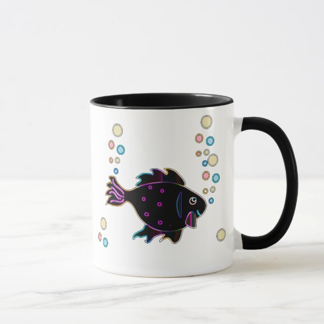 Cute Neon Fish Mug (Right)