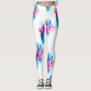 Cute Neon Galaxy Bubbles Pattern Women Leggings