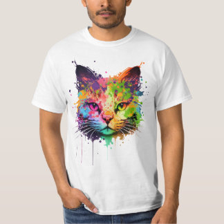 Cute Neon Ink Cat T-Shirt Hoodie