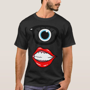 Cute Nerd Monster Face One Eyeball Easy Halloween T-Shirt