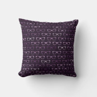 Cute Nerd Purple Hipster Eye Glasses Pattern