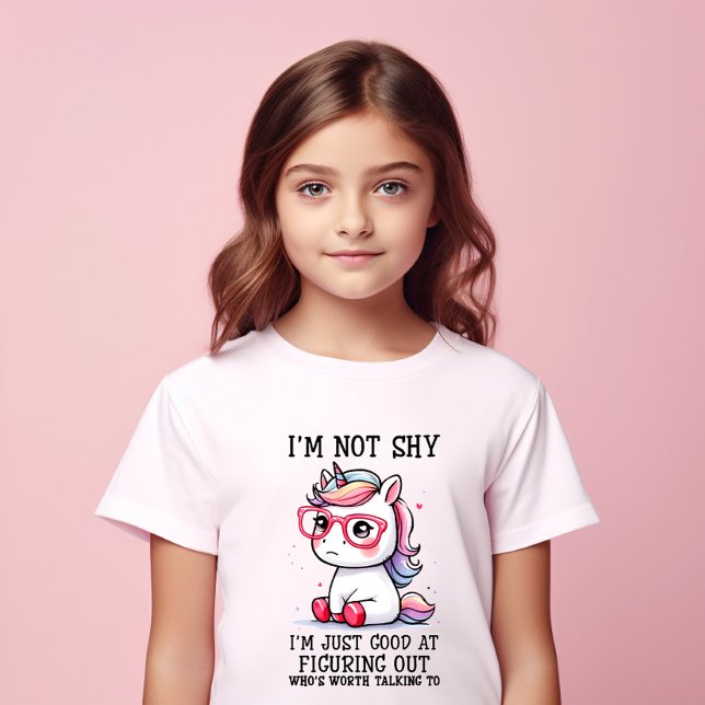 Cute Nerdy Unicorn Girls T-Shirt (Creator Uploaded)