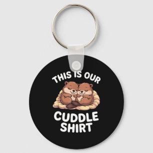 Cute Nesting Beavers This Is Our Cuddle  Key Ring
