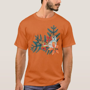 Cute Nesting Bird in Pine T-Shirt