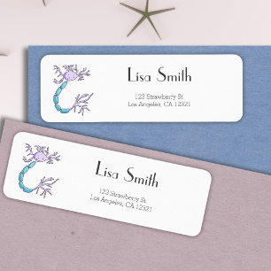 Cute Neuron Cartoon Personalised Return Address