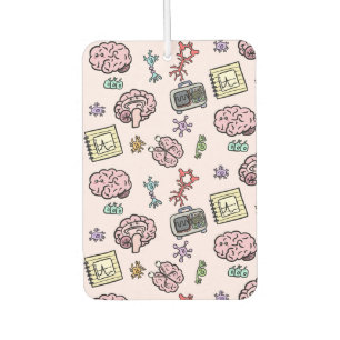 Cute Neuroscience Pattern Car Air Freshener