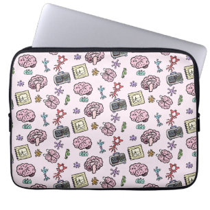 Cute Neuroscience Pattern Laptop Sleeve