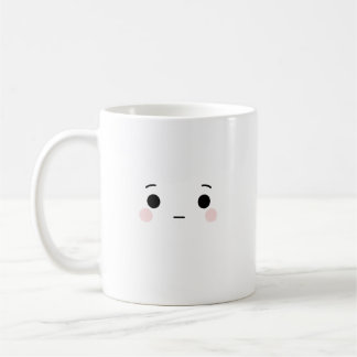 Cute Neutral Face Mug Minimal Coffee Cup