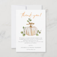 Cute Neutral Fall Pumpkin Baby Shower