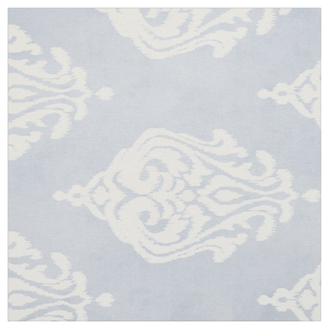 Cute neutral grey white ikat tribal patterns fabric (Swatch)