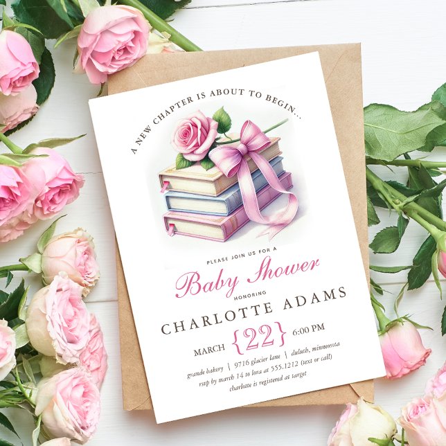 Cute New Chapter Baby Shower Invitation (Cute New Chapter Baby Shower Invitation)