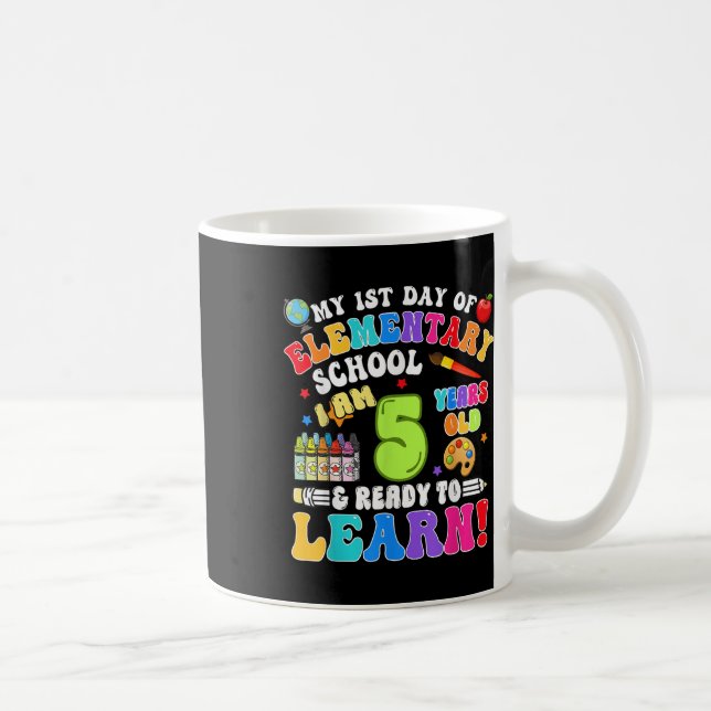 Cute New Elementary School First Day Of School Boy Coffee Mug (Right)