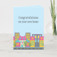 Cute New Home Congratulations Buyer Realtor Card