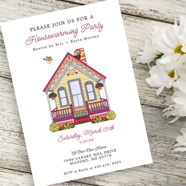 Cute New Home Housewarming Party Invitation (Creator Uploaded)