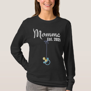 Cute New Momma Pregnancy announcement Mom Boy Moth T-Shirt