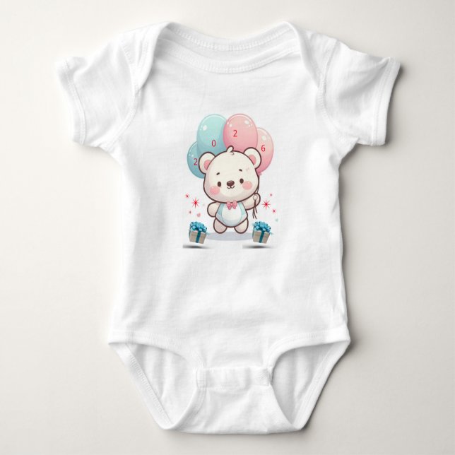 Cute New Year Baby Bodysuit (Front)