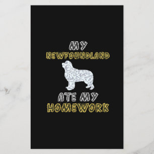 Cute Newfie My Newfoundland Ate My Homework