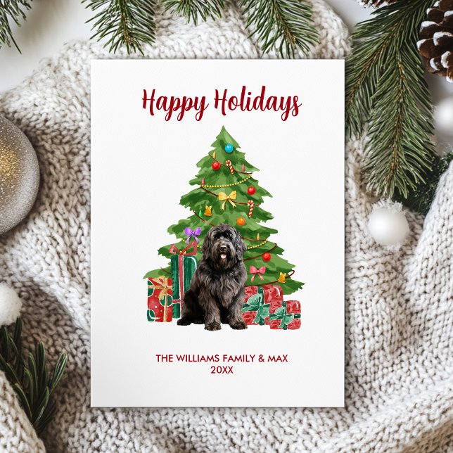 Cute Newfoundland Dog Family Christmas Holiday Card (Creator Uploaded)