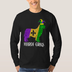 Cute Newfoundland Dog Lover Mardi Gras Party Jeste T-Shirt