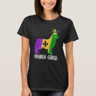 Cute Newfoundland Dog Lover Mardi Gras Party Jeste T-Shirt