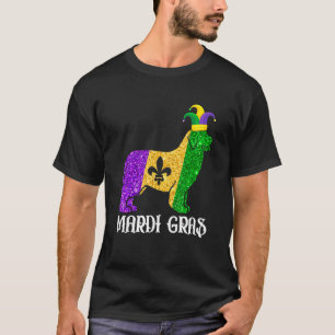 Cute Newfoundland Dog Lover Mardi Gras Party Jeste T-Shirt